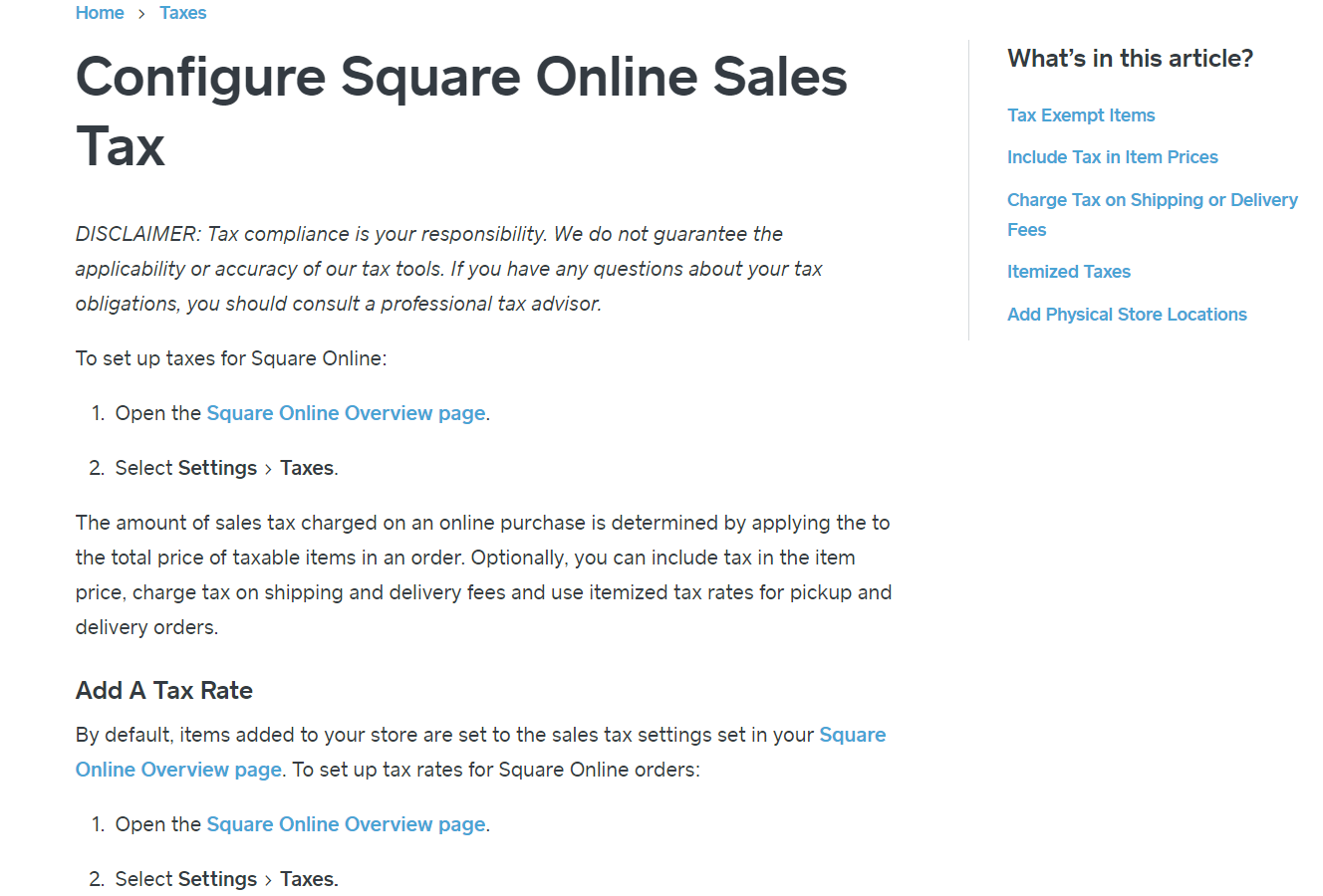 Add a Physical Item to Square Online