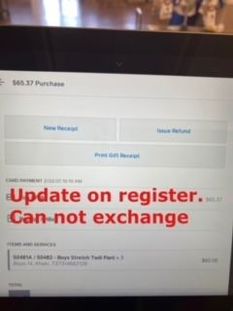 After register update, can not exchange.