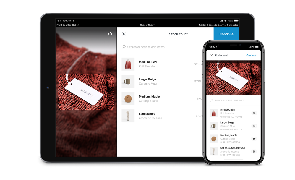 Inventory counting with Square for Retail