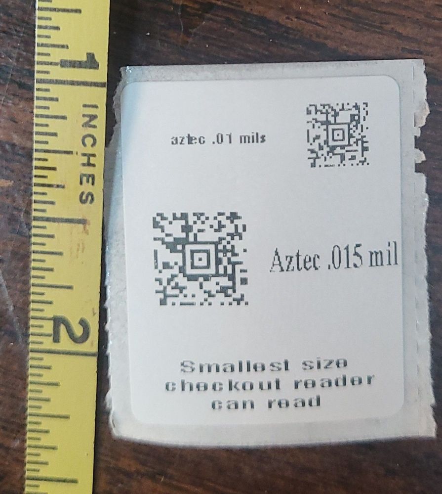 one of my test labels for reference