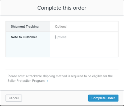 You can add a note to shipped orders.
