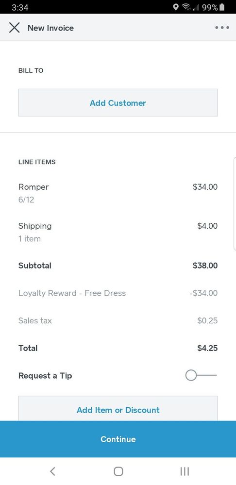 item + shipping + discount = NOT correct