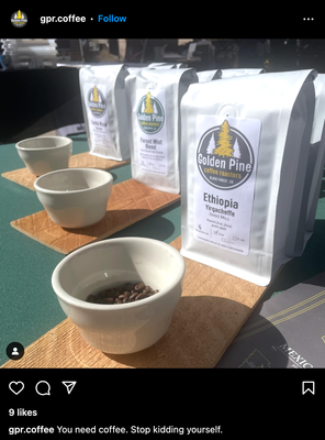 Golden Pine Coffee Roasters on Instagram @gpr.coffee