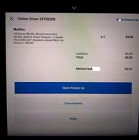 Online order screen with print order ticket option enabled
