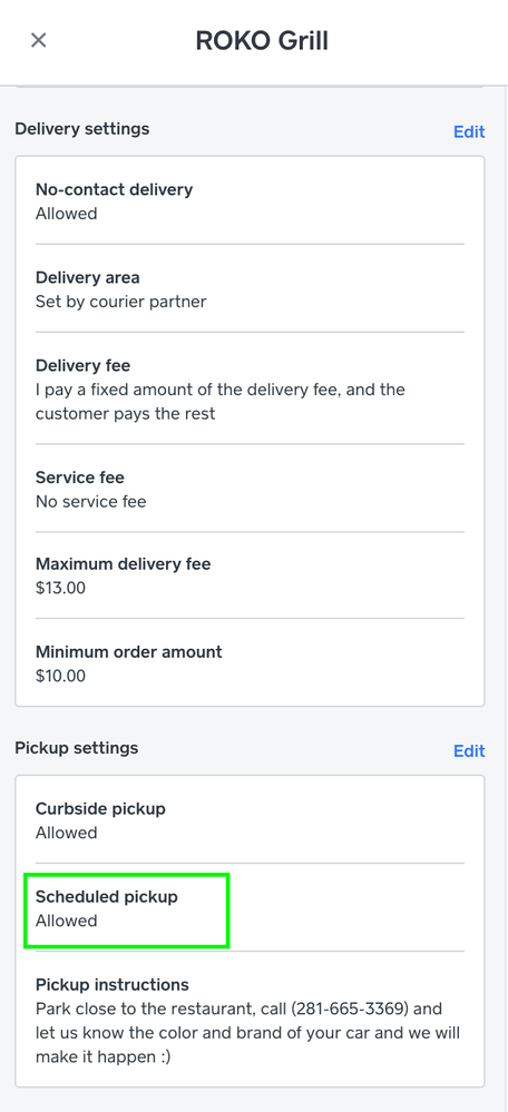 Where is the option to scheduled delivery?