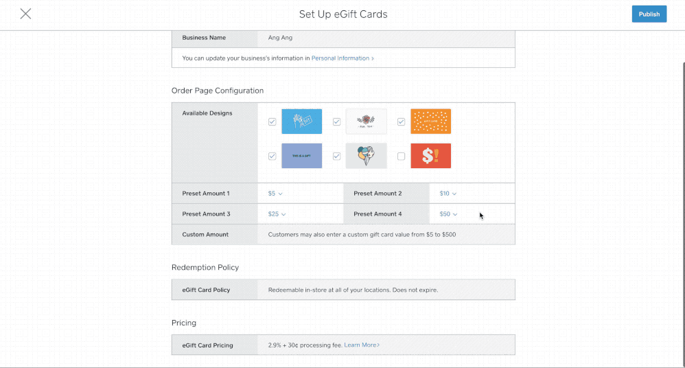 eGC configure order page and publish gif.gif